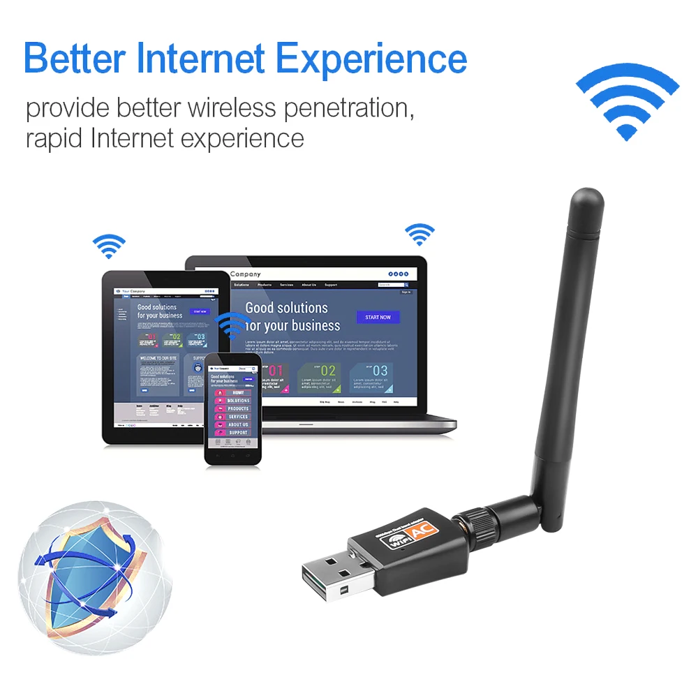 Kebidu Mini 5 ГГц 2 4 600 Мбит/с USB WiFi адаптер RTL8811AU для настольного ПК/ноутбука/ПК