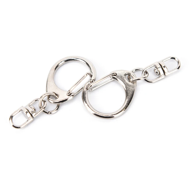 10 шт./лот классическая цепочка для ключей из серебристого металла с