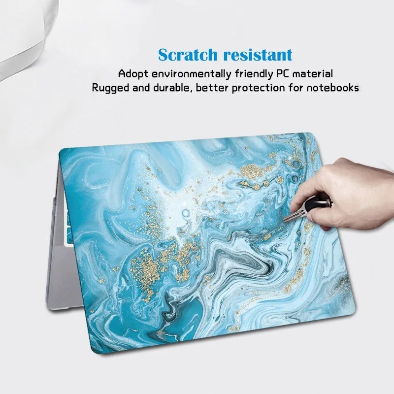 For Macbook Air 13 3 11.6 Pro 16 13.3 15 4 12 Retina 15.4 Inch 2020 Touch ID bar Laptop Case Marble Shell Cover Protection | Компьютеры и
