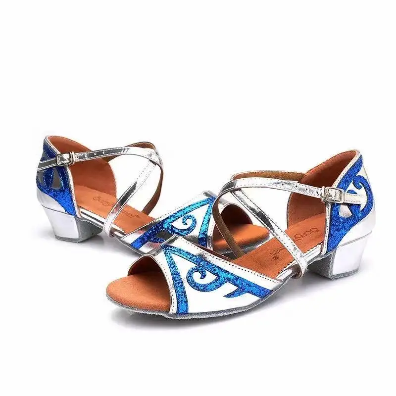 Детская/Женская обувь для латинских танцев современные детские/девичьи