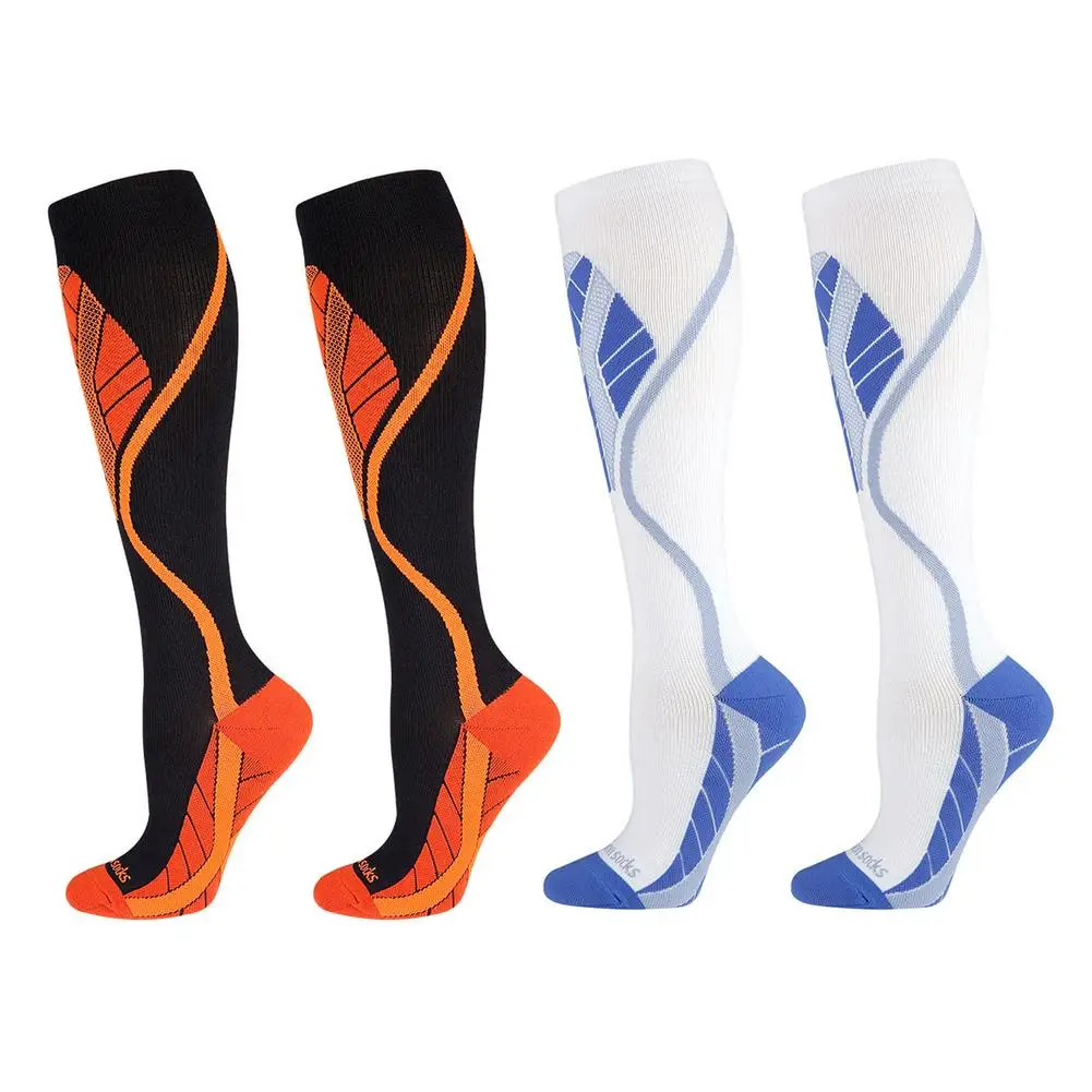 

Компрессионные носки для женщин и мужчин, 2 пары, удобные дышащие, против усталости, спортивные, медицинские, для ухода за кожей