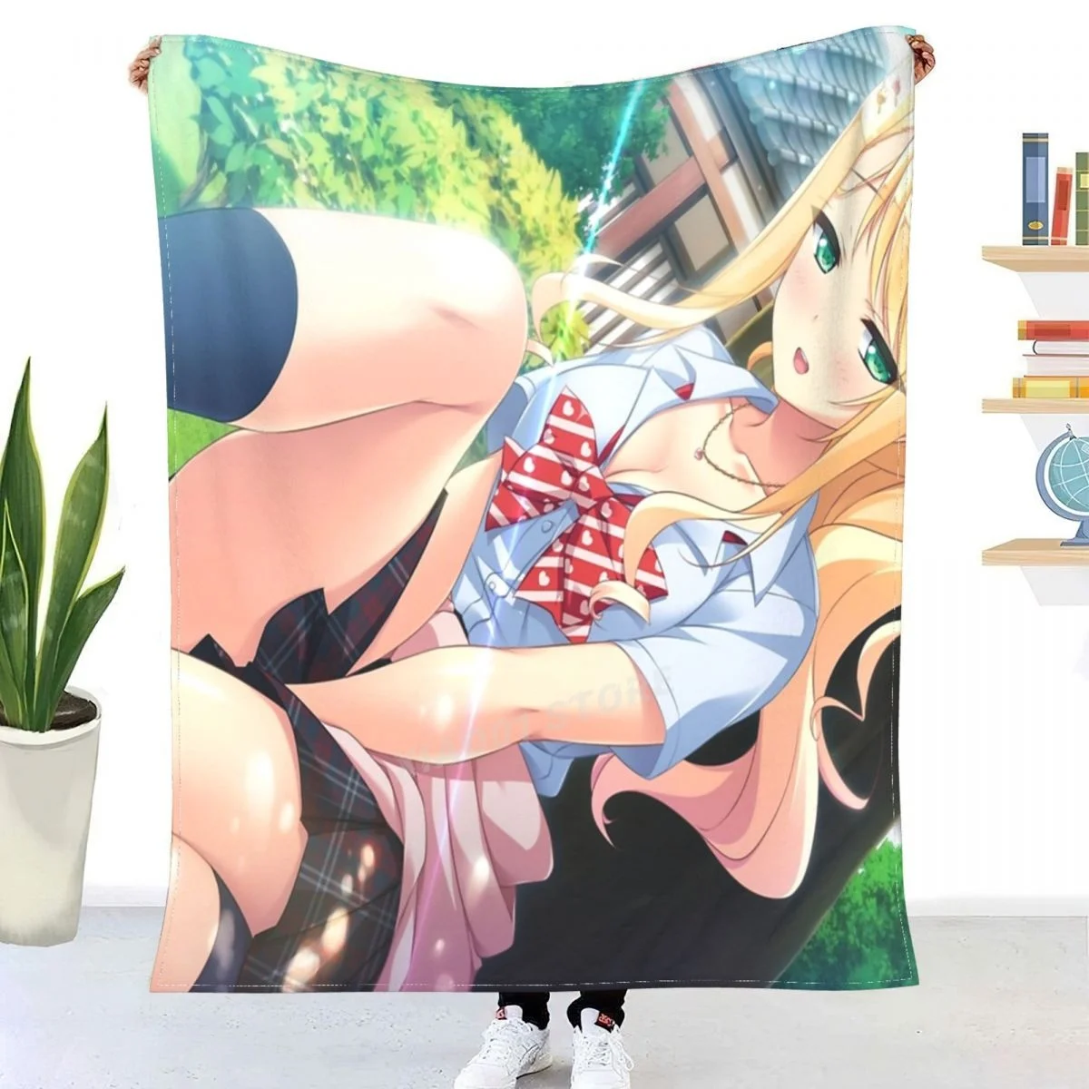 

Manta suave de Sherpa para chica, ropa de cama, Sexy, Anime, relaxsa en una limpieza