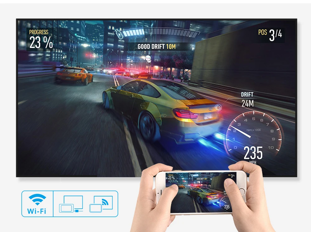 Everycom T6 светодиодный видеопроектор HD 720P портативный HDMI опция Android Wifi проектор Поддержка 4K Full HD 1080p домашний кинотеатр