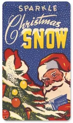 

Старые знаки, блестящий снег, металлический знак, Настенный декор 8x14