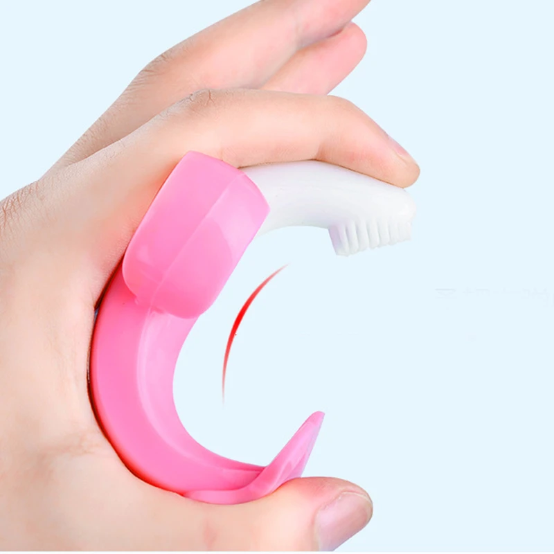 Горячая Распродажа детская силиконовая учебная зубная щетка безопасная