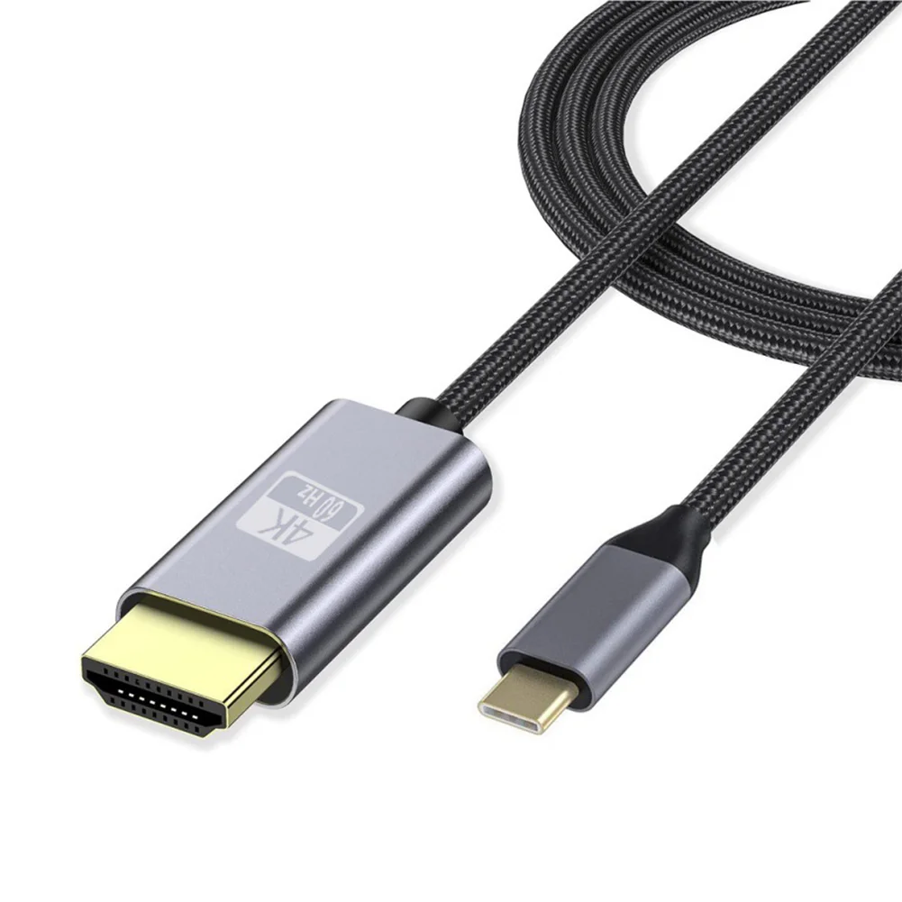 

6TF USB C к HDMI-совместимый кабель 4K 60 Гц гибкий переносной алюминиевый сплав для ПК ноутбука