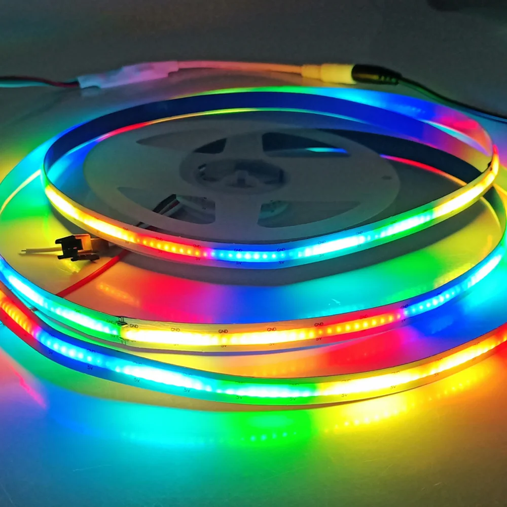Полноцветная светодиодная лента COB/FOB 5 в WS2812B RGB Smart Dream Color Magic Digital Pixel lights 332