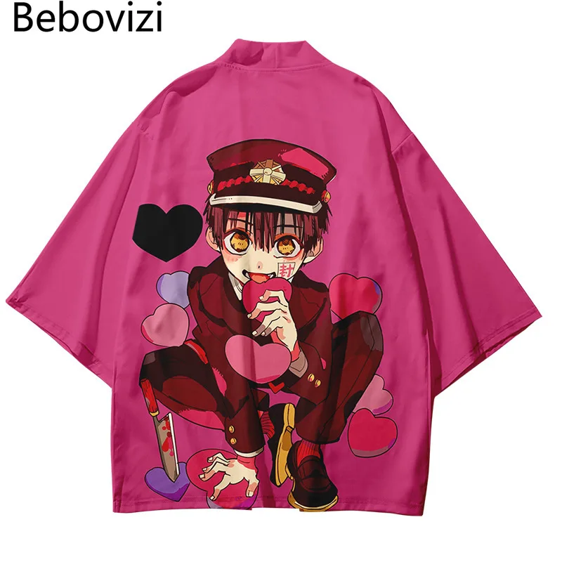 Кимоно женское в японском стиле аниме юката Пляжная рубашка хаори Оби уличная