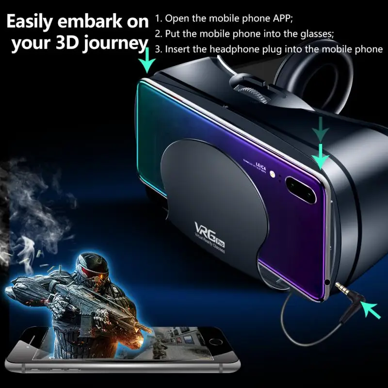 Шлем виртуальной реальности VRG Pro 3d очки для смартфонов гарнитура бинокль