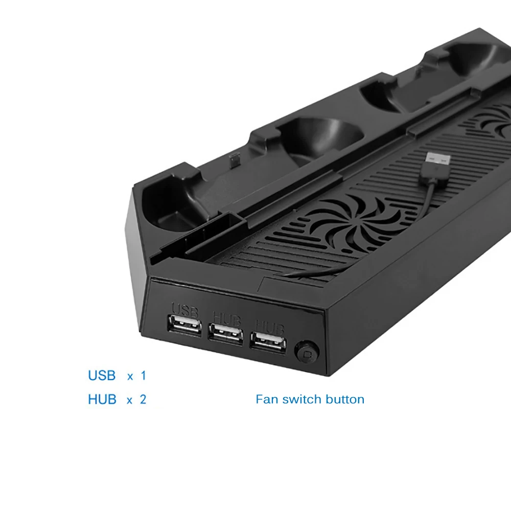 Вертикальная подставка для двух контроллеров зарядная станция с охлаждающим