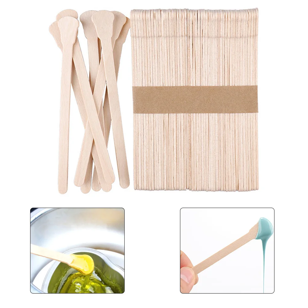 

Hair Removal Wax Sticks Wooden Waxing Bean Stick Disposable Spatulas Wax Applicator Sticks Beauty Tool for Hair Removal 200CS