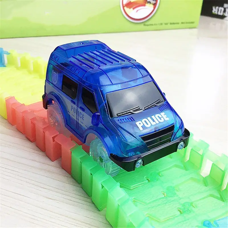 

Light Up Toy Car Track Accessories Racing Car with 5 Flashing LED Lights Compatible with Most Tracks