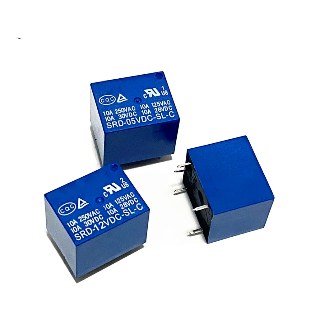 10pcs Relays SRD-03VDC-SL-C SRD-05VDC-SL-C SRD-06VDC-SL-C SRD-09VDC-SL-C SRD-12VDC-SL-C 3V 5V 6V 9V 12V 24V 48V 10A 250VAC 5PIN - купить по