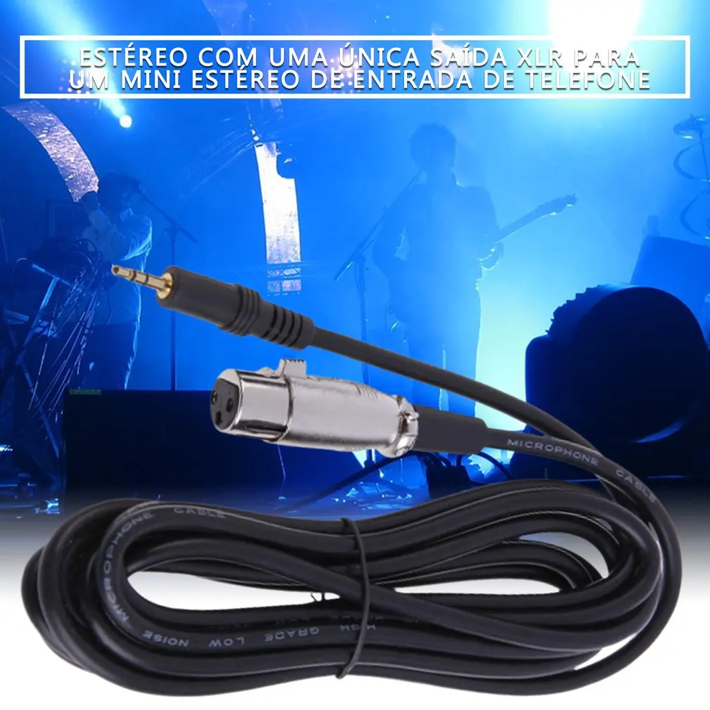 

New Xlr 3 Pin Female To Right Angle 1/8 Xlr3f To Right Angle 3.5mm Trs For Dv Camera / Microphone Mic