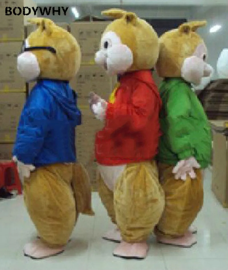 Plush Fursuit Chipmunk Cartoon Suit Mascot Clothing Advertising Promotion Easter Birthday Role Playing Party Game Mask for Head