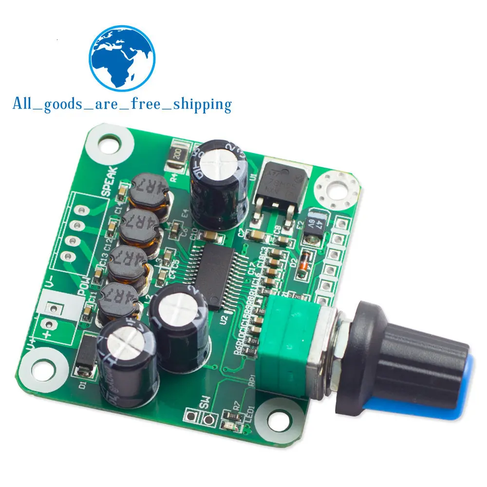 TPA3110 board TZT Bluetooth 4,2 TPA3110 15 Вт+ 15 Вт Цифровой стерео аудио усилитель мощности плата Модуль 12 в-24 в автомобиль для USB динамик, портативный динамик - Цвет: TPA3110 board