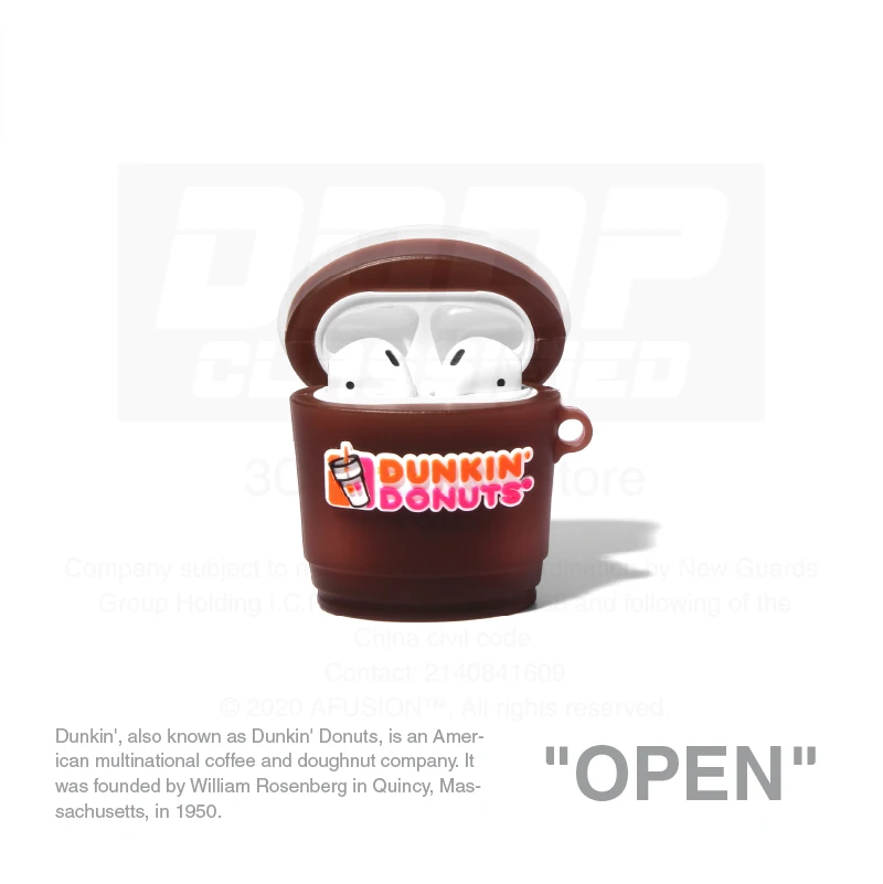 Мягкий защитный силиконовый чехол для Airpods 1/2 pro donuts питье Забавный гаджет с