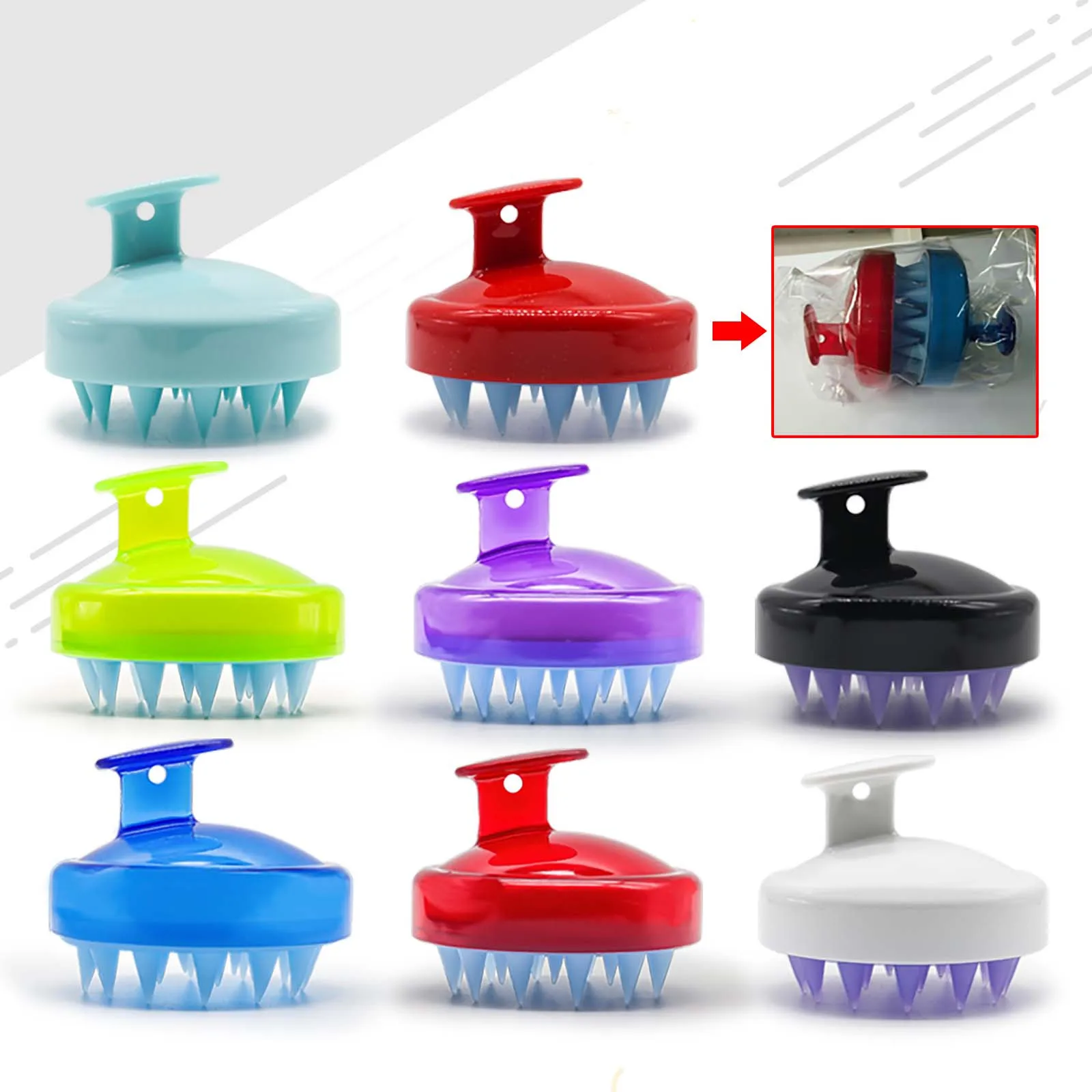 

New Silicone Head Body Massage Brush Shampoo brush scalp shampoo comb massager smooth hair comb Bath Spa Slimming Massage Brush
