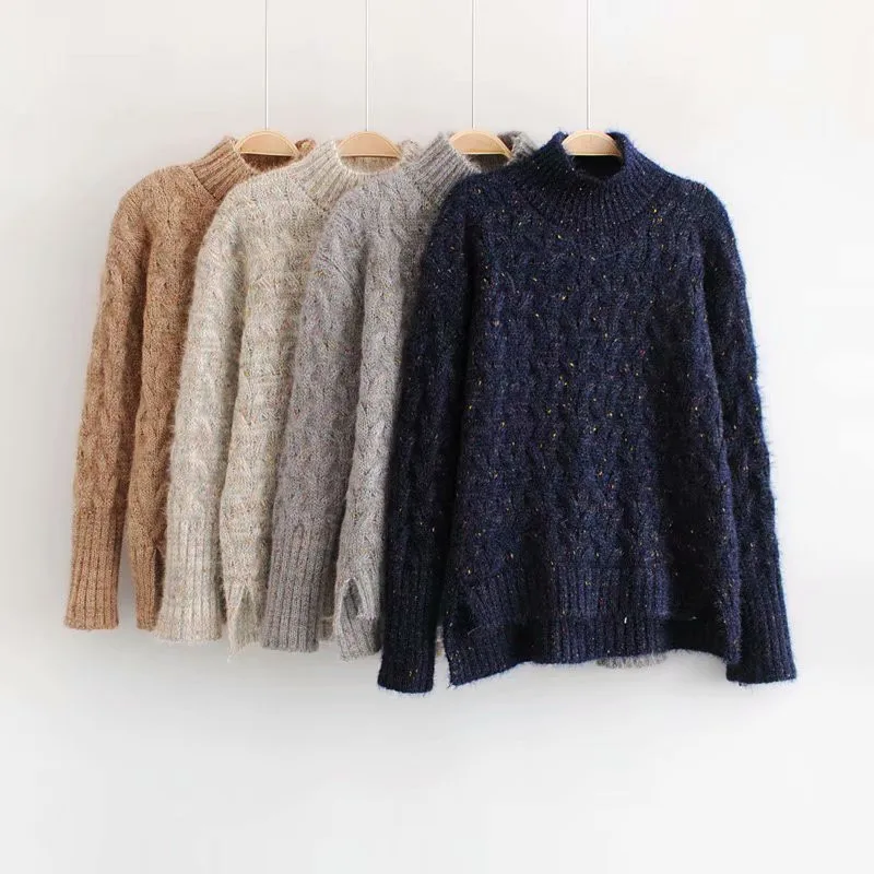 Женский вязаный свитер с длинным рукавом Artguy теплый кашемировый шерстяной