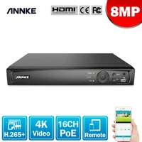 annke 8mp 16ch poe video recorder 4k h 265 nvr for poe 2mp 4mp 5mp 8mp ip poe camera home surveillance security motion detect