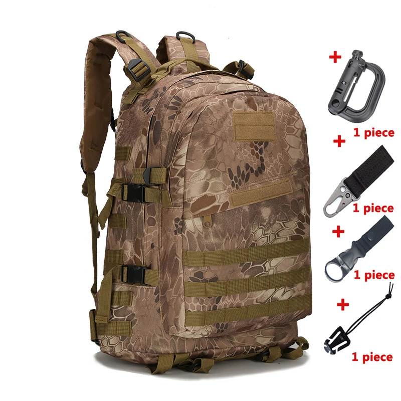 DP with hooks 45L военный тактический рюкзак армейский Molle штурмовая сумка большой емкости для походов на открытом воздухе походная охотничья походная сумка Camo Mochila - Color: DP with hooks