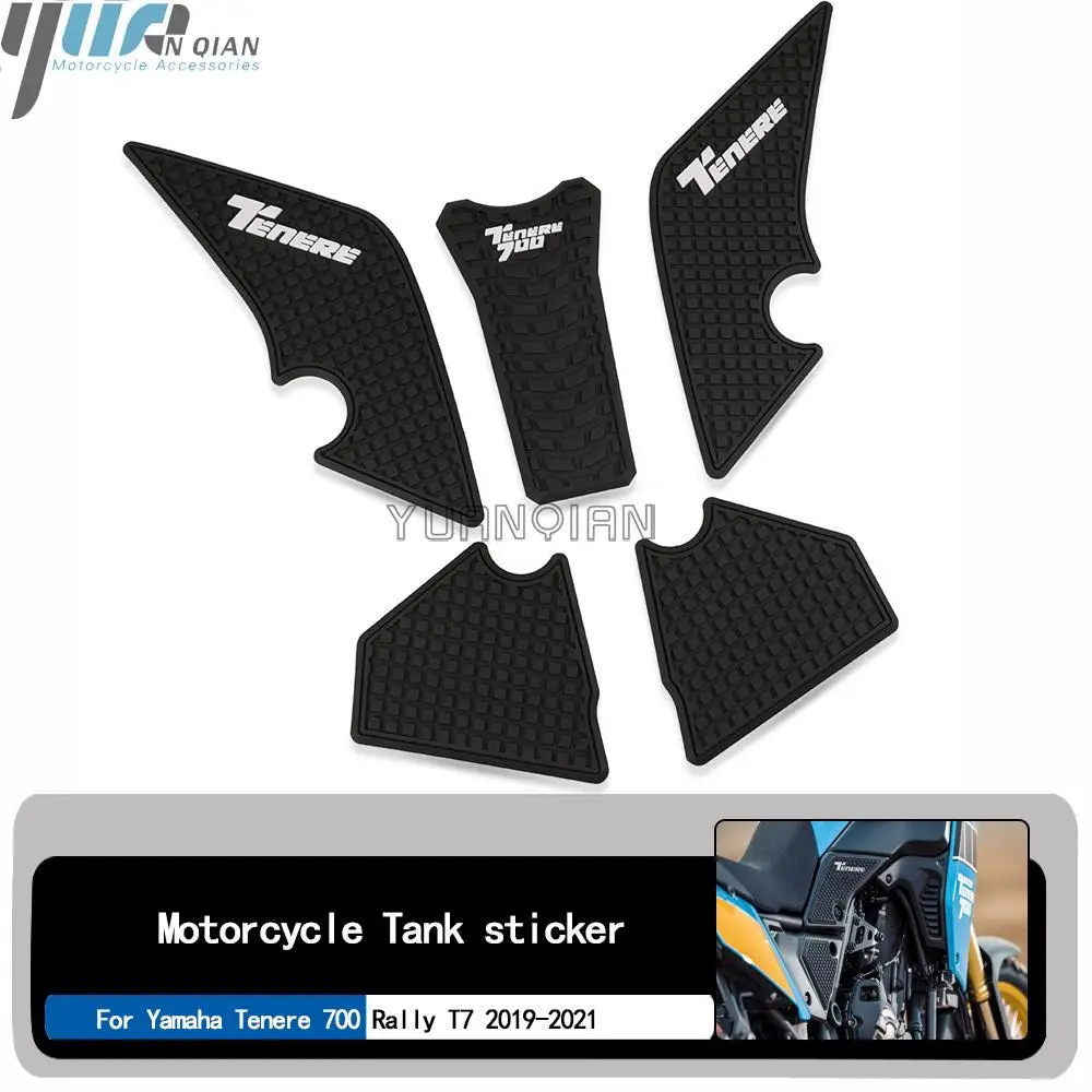 

Tenere700 Non-slip Side Fuel Tank Stickers For YAMAHA Tenere 700 T7 Rally 2019-2021 20 Motorcycle Waterproof Pad Rubber Sticker