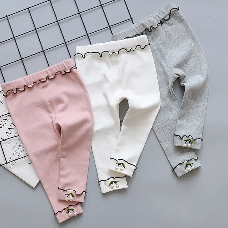 Леггинсы для девочек весенне осенние тонкие колготки маленьких