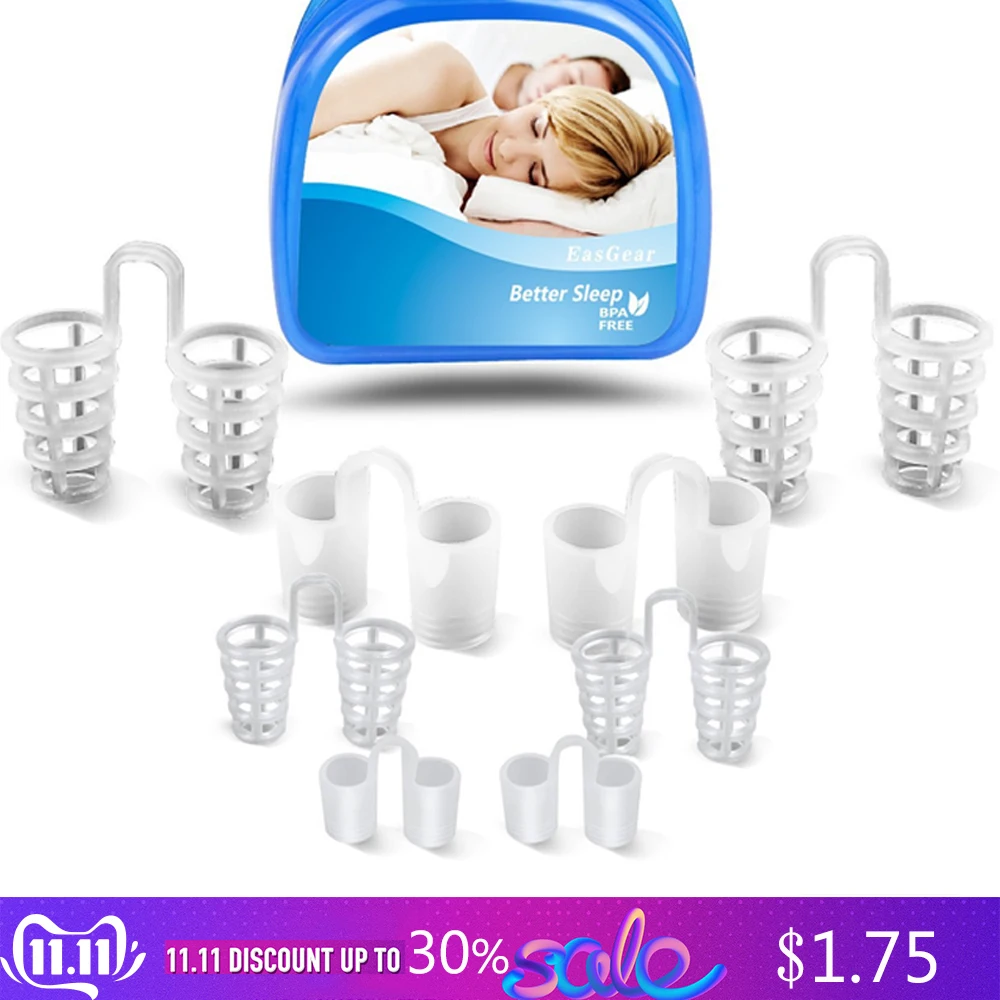 Здоровое анти храп устройство Мини Прозрачное оборудование для сна зажим носа