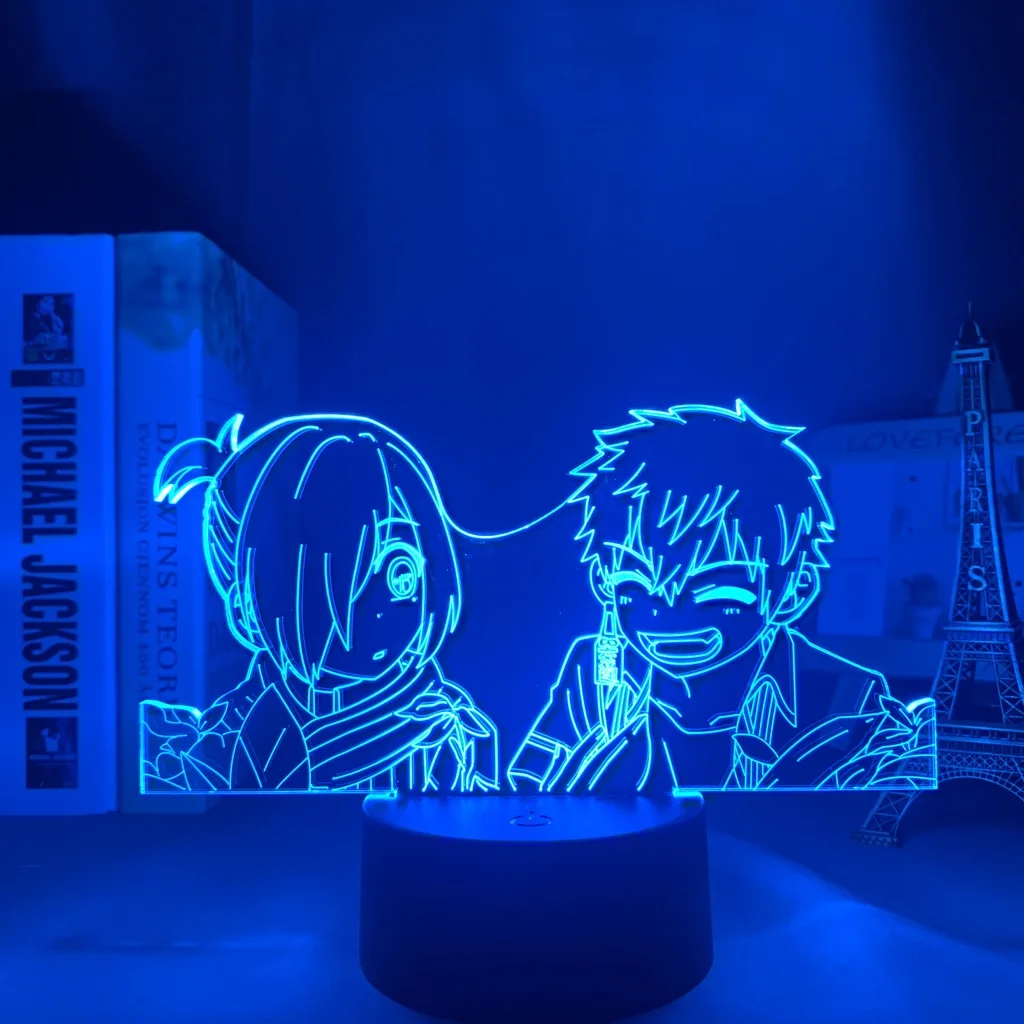 

Toilet Bound Hanako Kun Mitsuba X Kou for Bedroom Decorative Nightlight Birthday Gift Acrylic Led Night Light 3d Led Lamp Anime