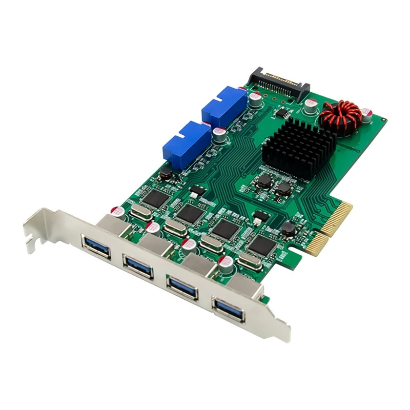 

PCI-E USB Adapter Card PCI-E X4 P17C9X2G 8-Port USB3.0 Expansion Card USB TYPE-A 8CH Industrial Control Expansion Card