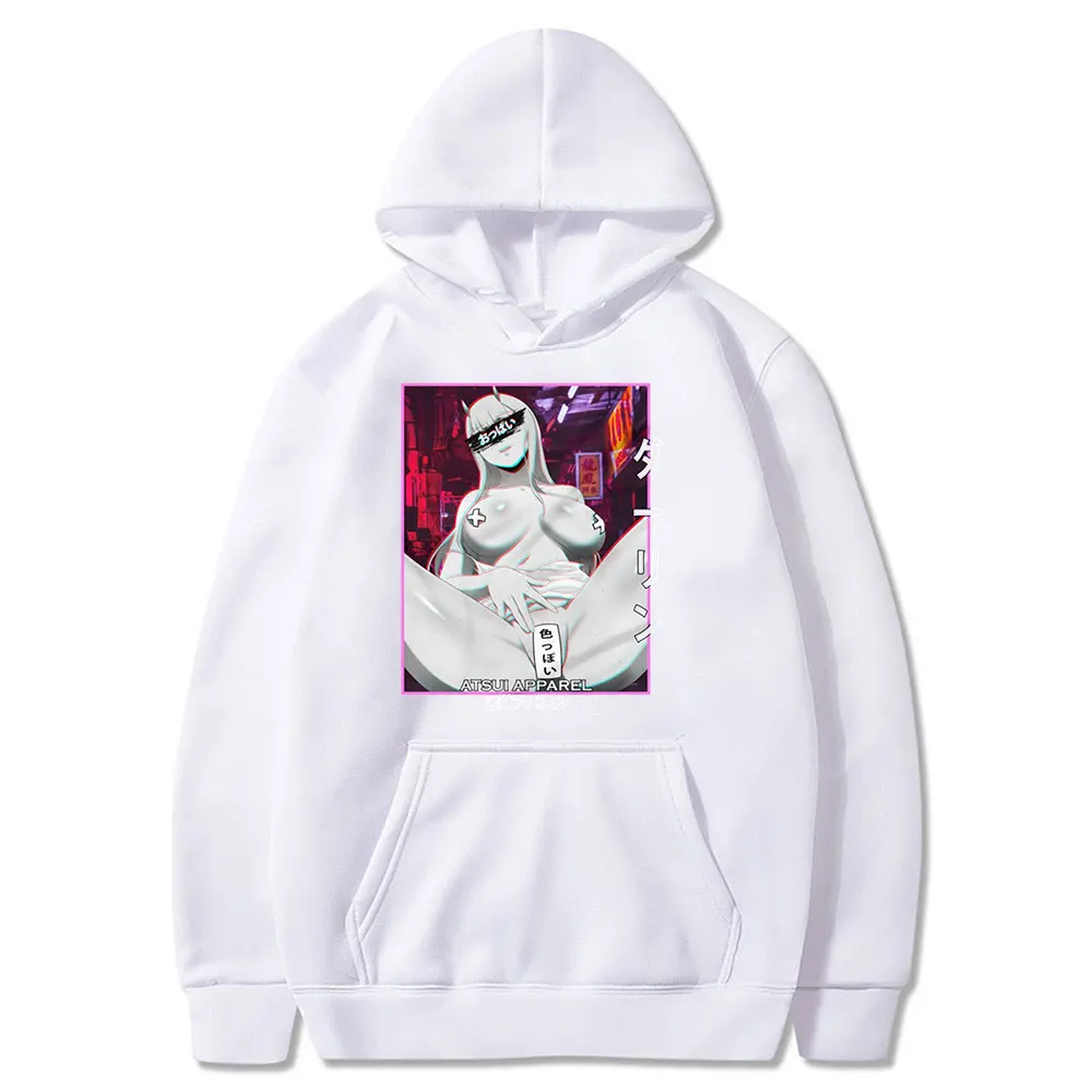 

100%COTTON Popular Style Darling In The Franxx Zero TWO Printed Couple Hoodies Four Seasons Cotton Unsiex Hoodie