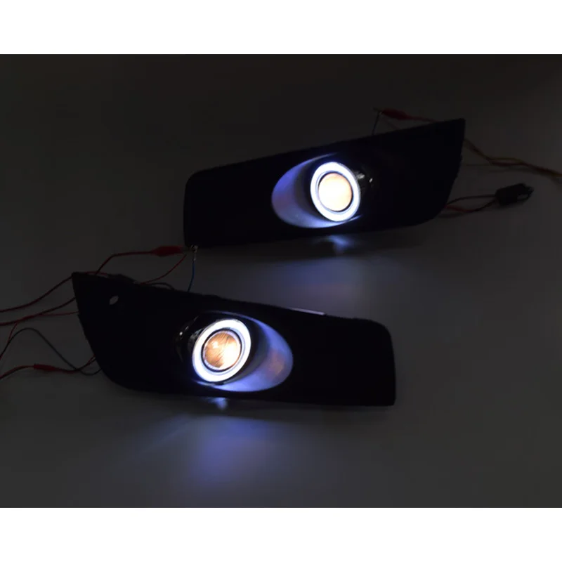 2 шт. светодиодный DRL Дневной День Противотуманные фары + COB Ангельские глазки
