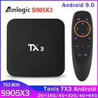 ТВ-приставка Tanix TX3 Amlogic S905X3, 4 ядра, Android 2,4, 8K, HDR,5 ГГц, Wi-Fi, 4 + 64 ГБ