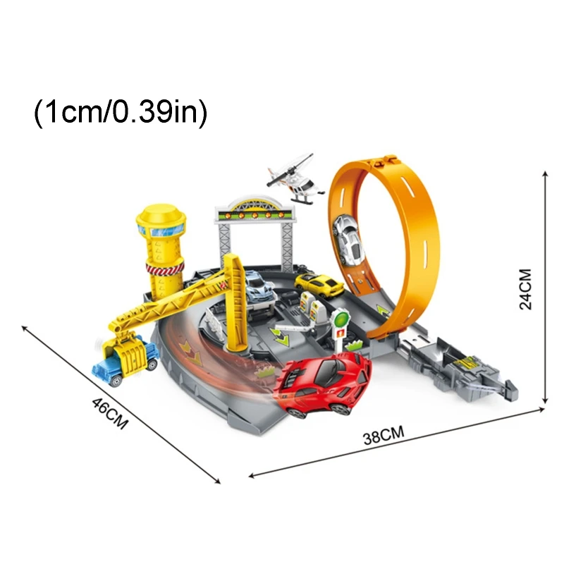 

1 Set Simulated Plastic Business Lot Track Car Vehicles Model Toys Puzzle Gifts Y4UD