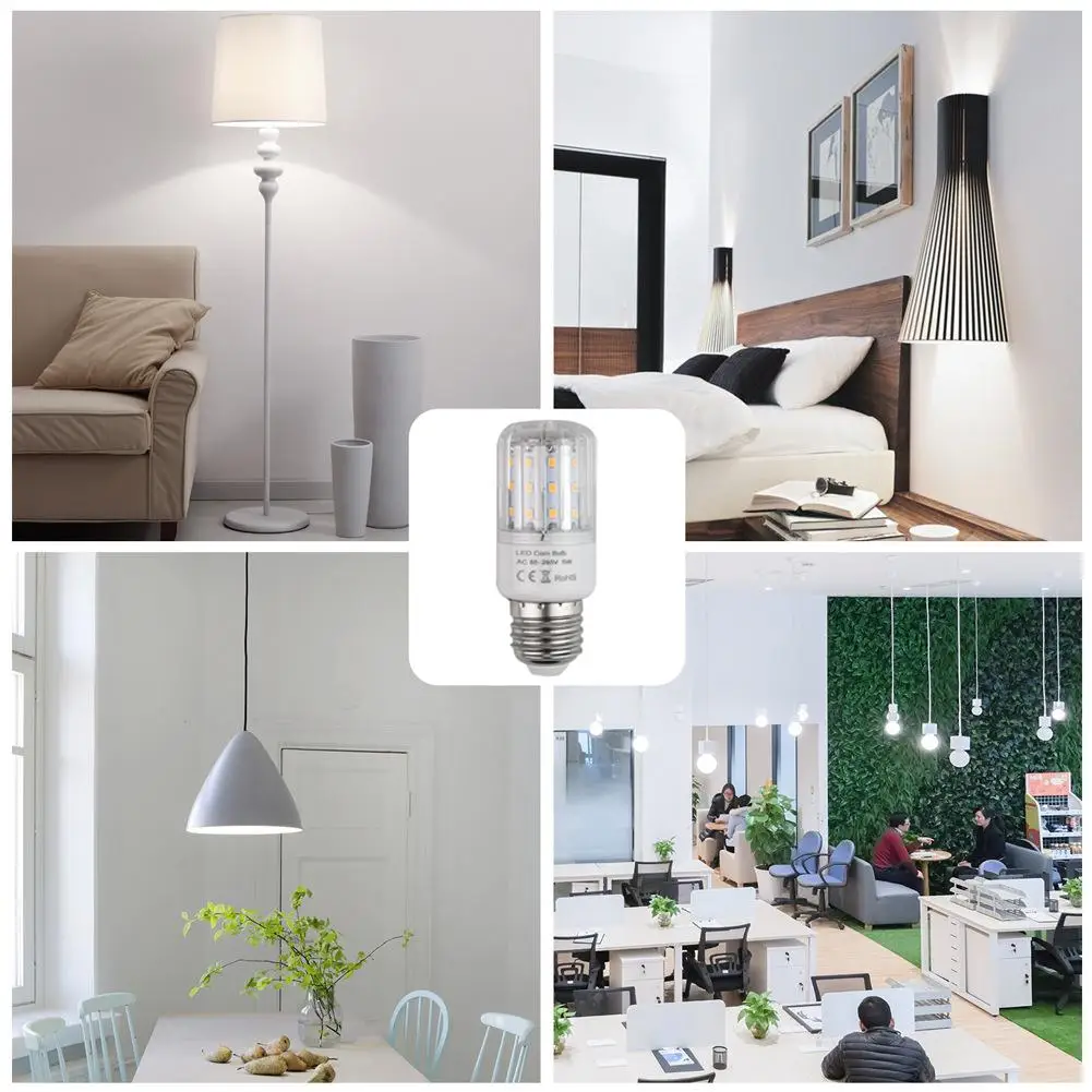 

45 75 120 LED E27 Corn Bulb 5W 10W 15W 85-265V LED Lamp Warehouse Lighting Seismic Shock-Resistant Non-Thermal Radiation