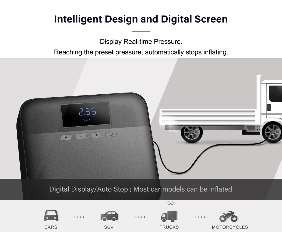 Precio Xiaomi 70mai-compresor De Aire Para Coche Lite, Inflador Digital De Neumáticos, Bomba De Aire Eléctrica Portátil Para Motocicletas Y Bicicletas