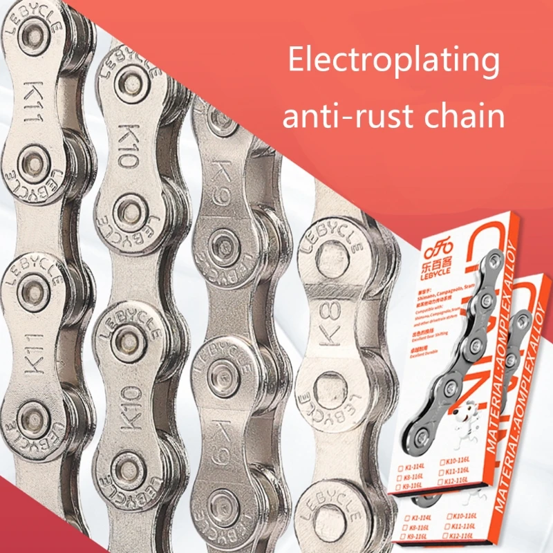 

69HD Bicycle Chain 6 7 8 9 10 11 Speed Quenching Hardening Steel Mountain Road Bike MTB Chains Parts 116 Links Silver