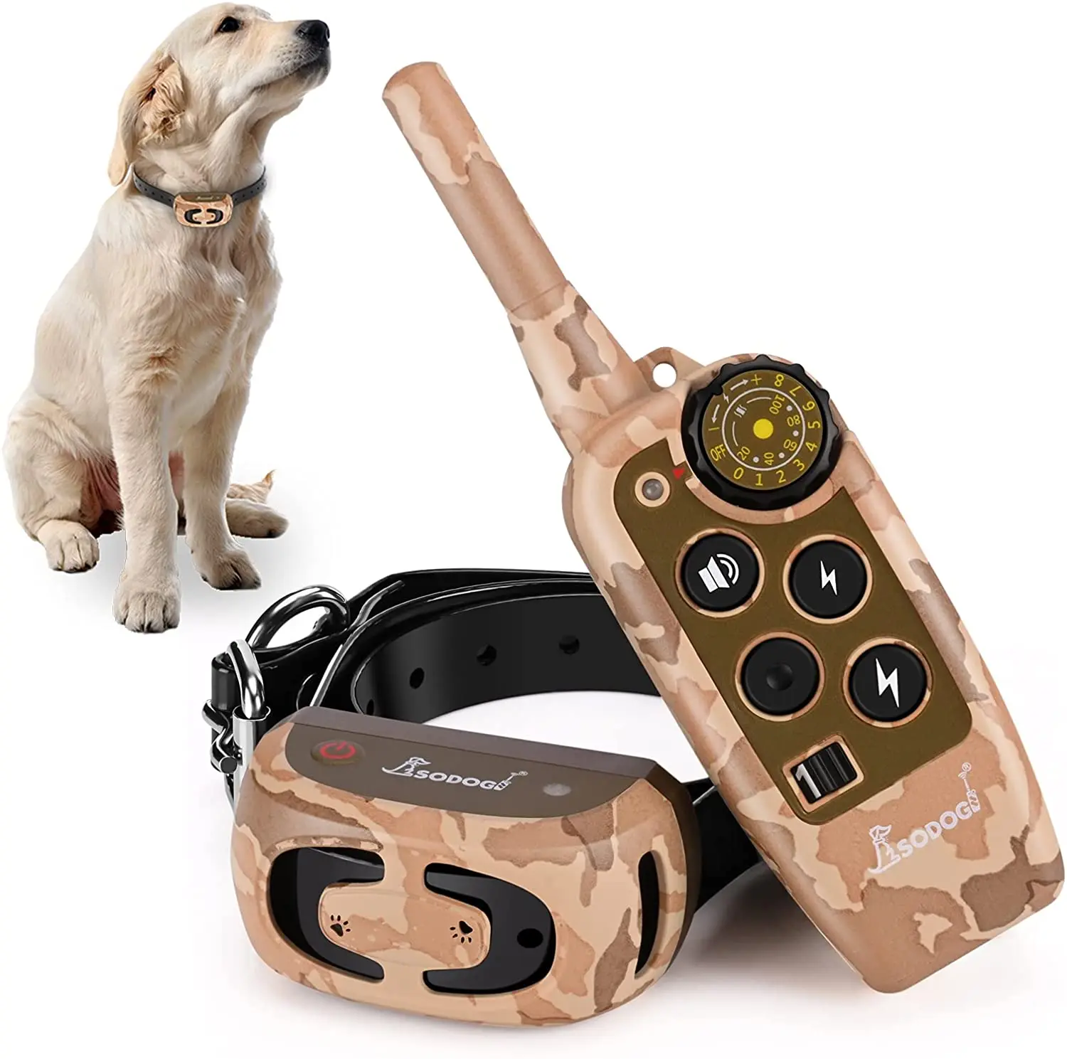 

2000FT Electric Dog Training Collar Anti-Bark Collar Remote Control Rechargeable for All Size Dog Shock Vibration Sound