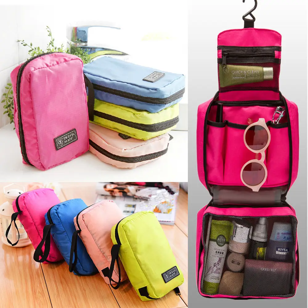 

Fashion Folding Hanging Wash Cosmetic Makeup Bags Women Travel Toiletry Portable Organizer Storage Bag