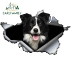 EARLFAMILY, 13 см x 10 см, граница колли, 3D рваная Автомобильная наклейка, оригинальный дизайн, виниловый Автомобильный багажник, украшение бампера, пользовательская наклейка