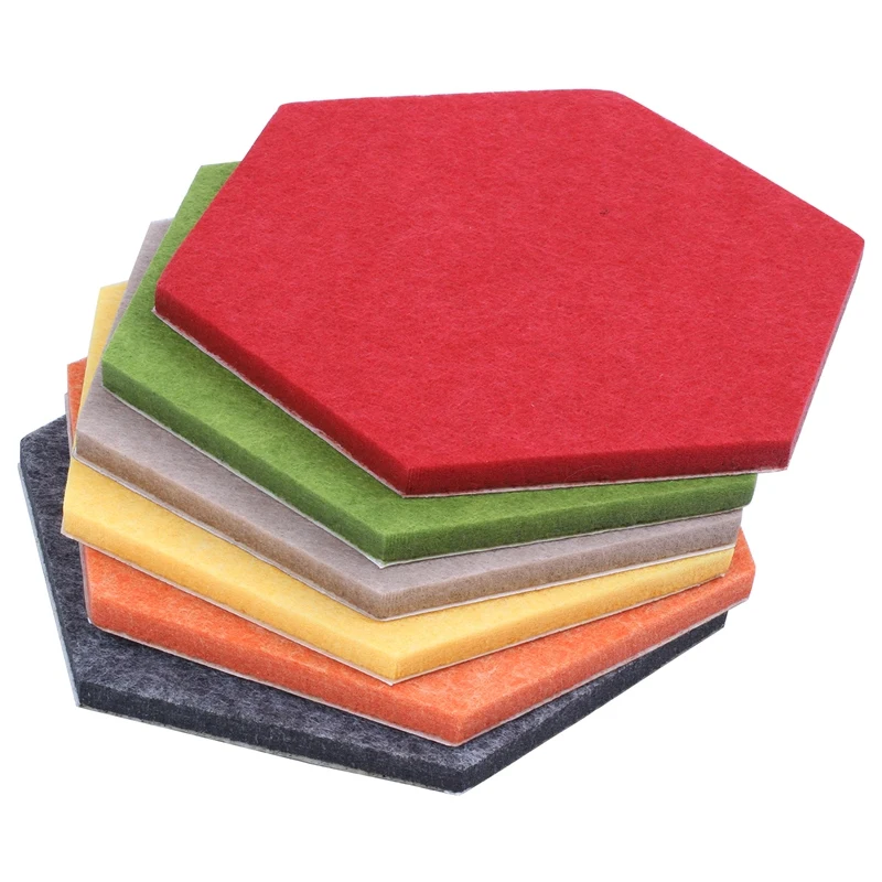 6 цветов прямые шестиугольник Войлок объявлений кнопочный экран пробковая доска