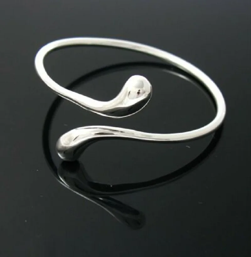 

Wholesale Solid Silver Jewelry Noble Double End Round Head Unisex Bracelet