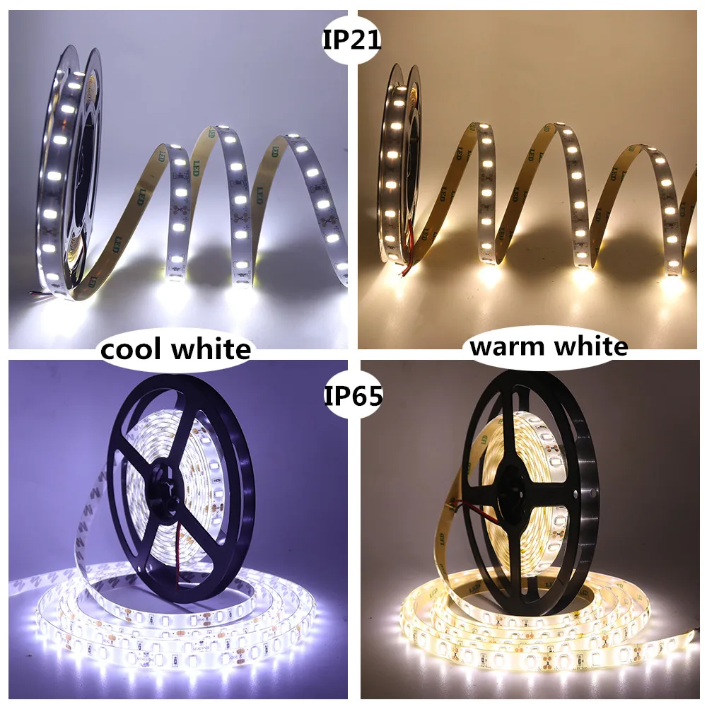 12 В постоянного тока 5630 Светодиодная лента естественный белый/теплый белый 60