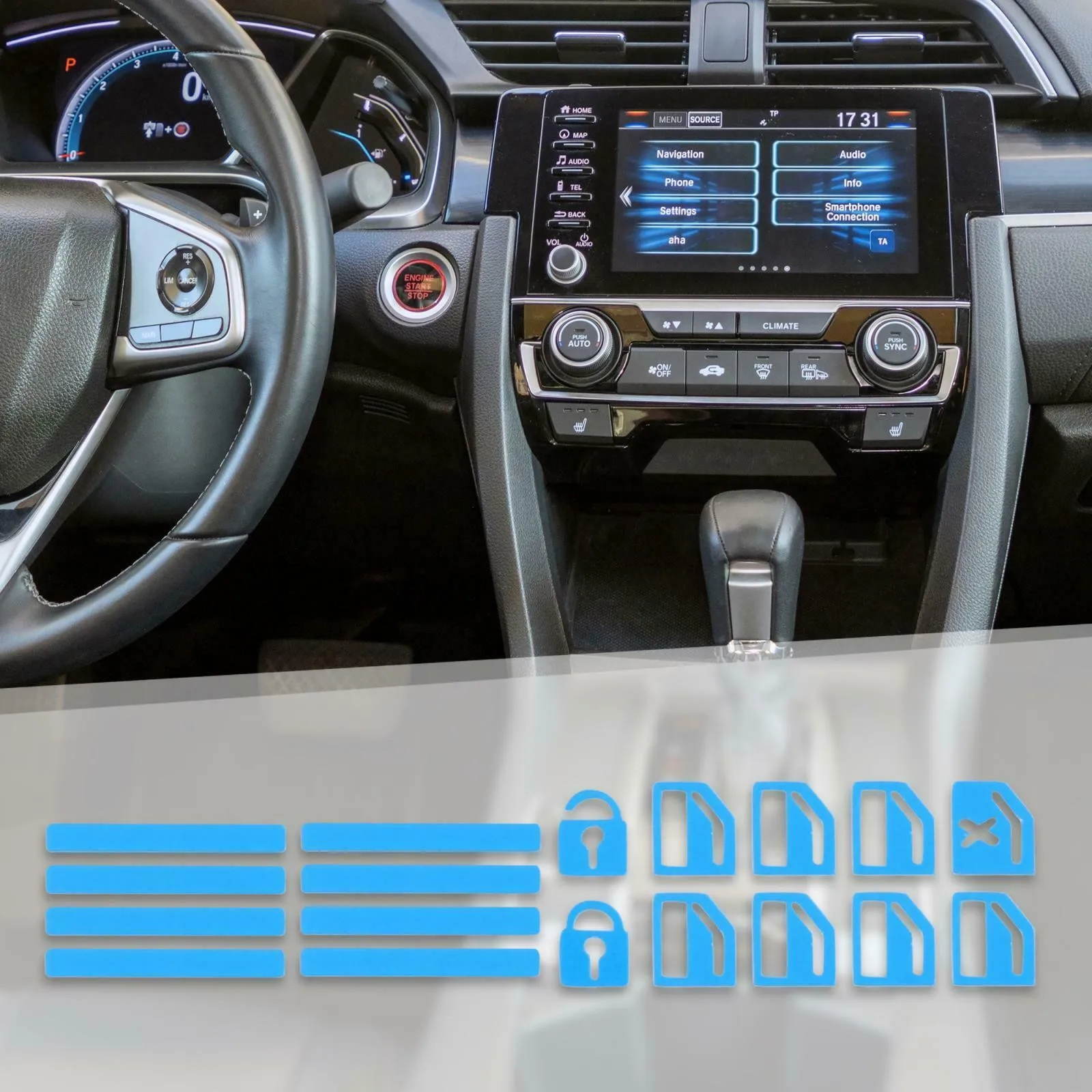 

Car Windo Stickers Control Switch Fluorescent Sticker Decals Fluorescent Sticker Button Knob Switch For Chevrolet