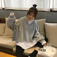 korean style clothes sweatshirt women autumn winter kpop casual long sleeve crewneck tops ropa mujer sweatshirts vetement femme