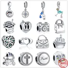 Новый браслет для серфинга из стерлингового серебра 925 пробы, лодка, Бабочка, винная чашка, подвеска, Шарм-бусина, подходит для оригинального браслета Pandora, DIY ювелирные изделия для женщин