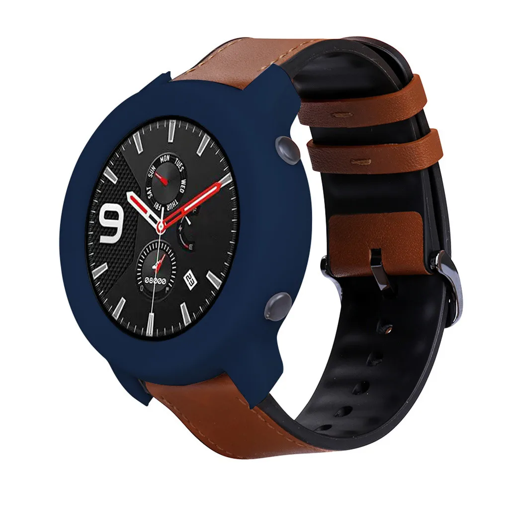 Для Huami AMAZFIT GTR 47 мм мягкий полный чехол оболочка силиконовая рамка защитные Смарт часы носимые Аксессуары#810
