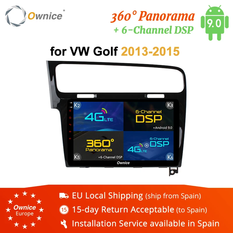 Ownice K1 K2 K3 K5 K6 Android 9,0 Восьмиядерный автомобильный dvd-плеер для VW Golf 7 2013 gps Navi 32GB+ 2GB 4G DSP 360 Panorama