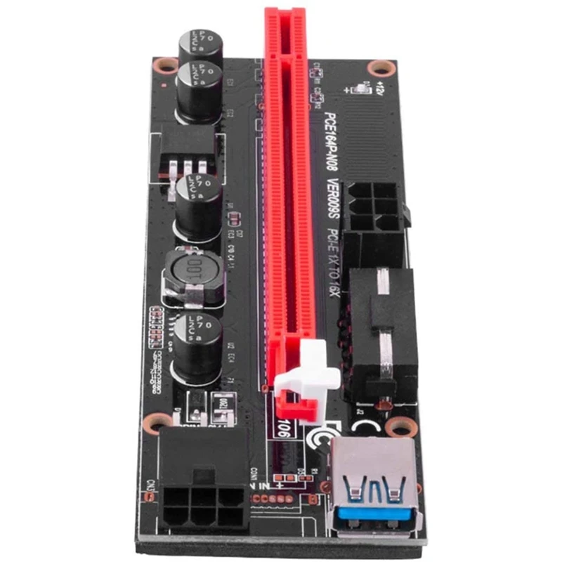 

Pci-E 16 Pcs Riser Boardpci-E Adapter Card60cm USB 3.0 Riser Cable15 Pin to 6 Pin Power Cable PCI-E Riser 009S