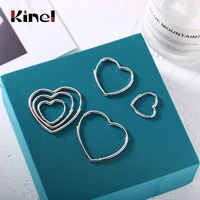 kinel chic design big in small number earrings for women 925 sterling silver heart earings fashion korean jewelry